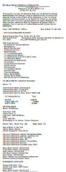 Legacy HealtheVet Form